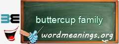 WordMeaning blackboard for buttercup family